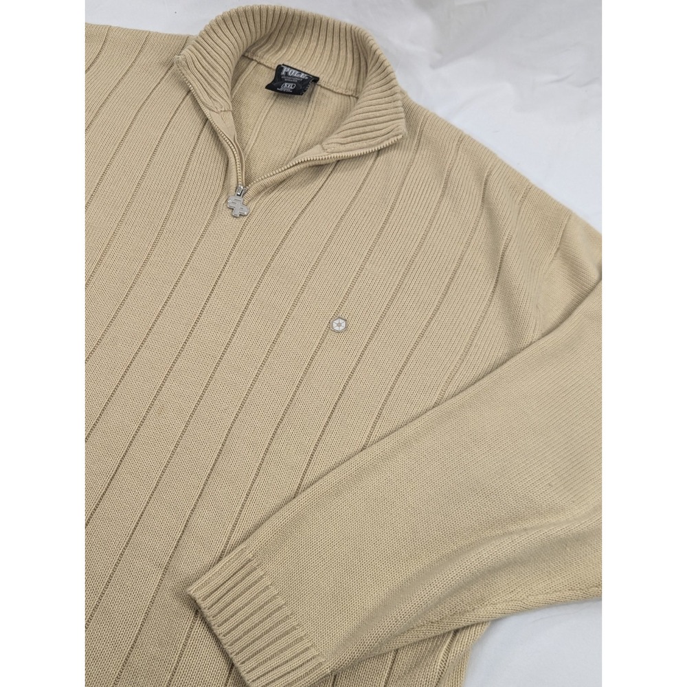 Vintage South Pole Knit Sweater Streetwear Men's Size 5XL Ivory Big Tall